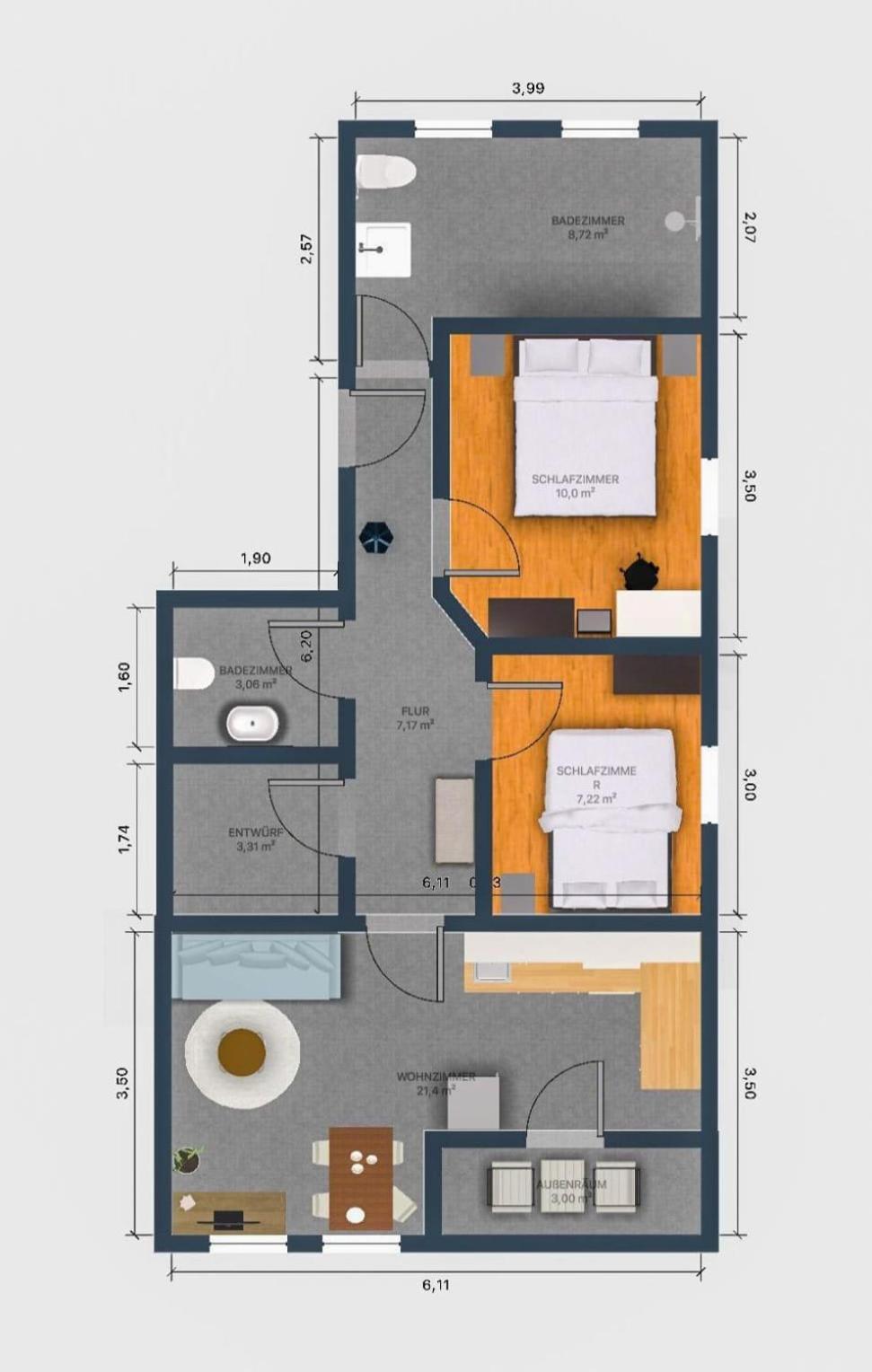 Exklusive Ferienwohnung In Lingen Holthausen 2Zim, 2Badez,Kueche,Balkon,Waschmaschine Екстер'єр фото